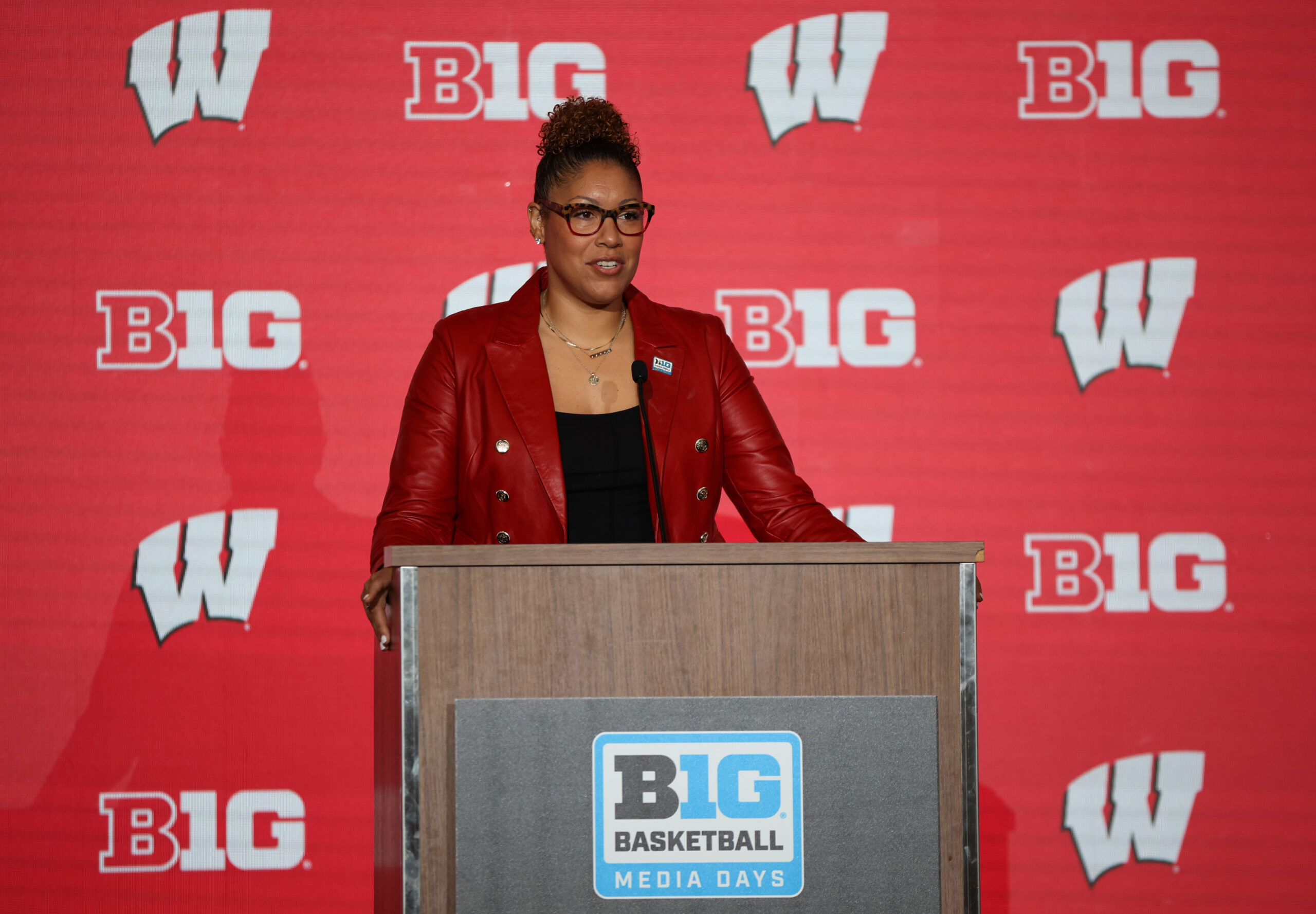 Wisconsin women's basketball head coach Marisa Moseley