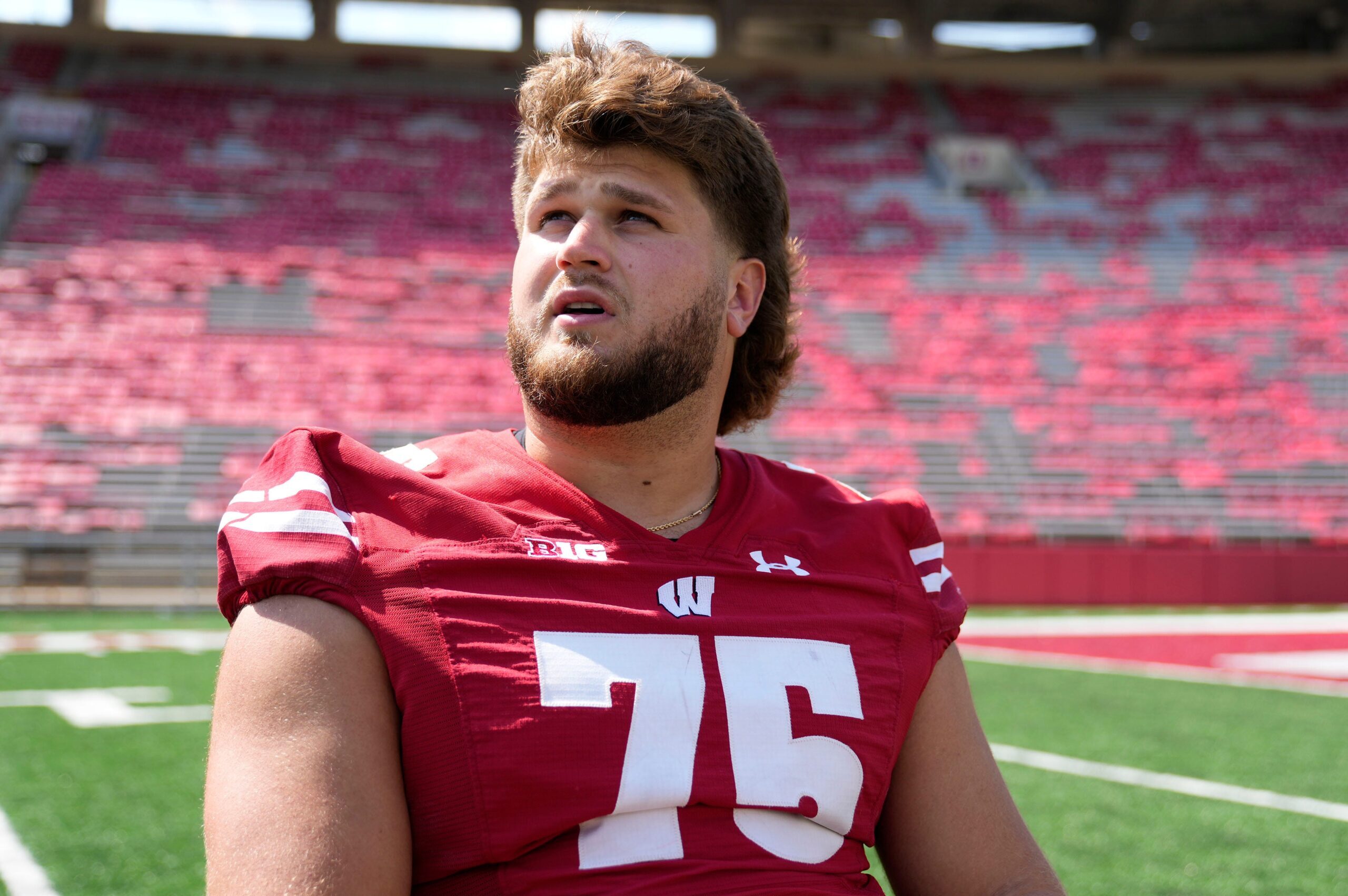 Wisconsin football offensive lineman Joe Tippman was selected the the 45th overall pick by the New York Jets in the 2023 NFL Draft