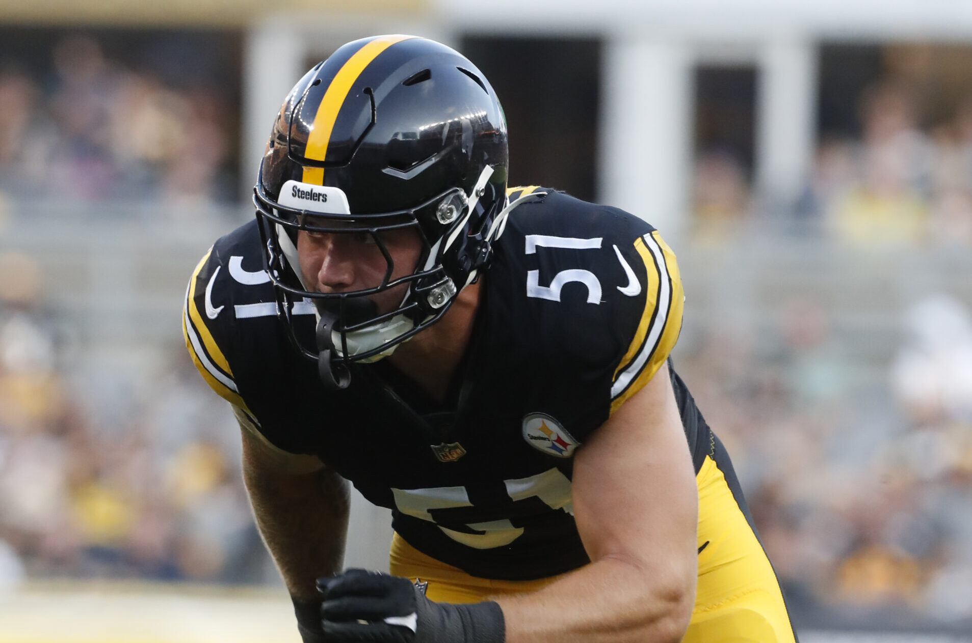 Former Wisconsin football outside linebacker Nick Herbig of the Pittsburgh Steelers