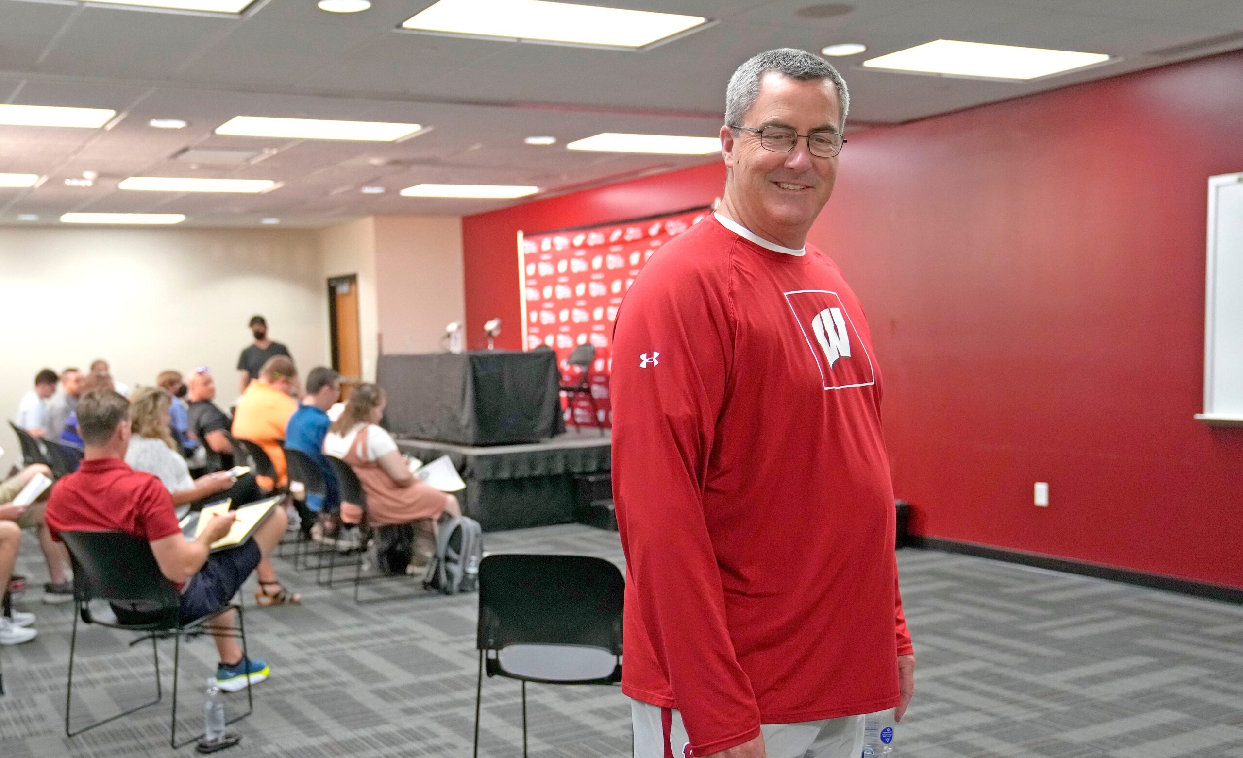 Former Wisconsin football head coach Paul Chryst is interviewing with Oregon State