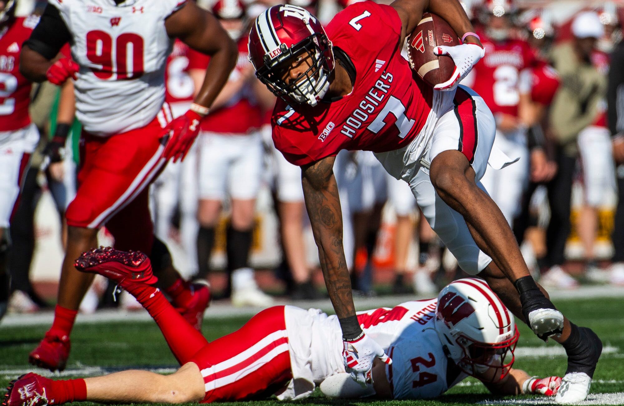 Wisconsin Badgers football safety Hunter Wohler vs. Indiana